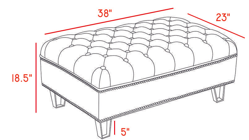 Lucas Cream Velvet Ottoman - Royal Furniture & Gifts (MI) - Multi Location