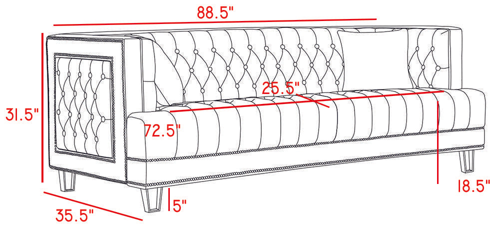 Lucas Grey Velvet Sofa - Royal Furniture & Gifts (MI) - Multi Location