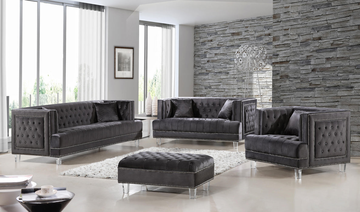 Lucas Grey Velvet Chair - Royal Furniture & Gifts (MI) - Multi Location