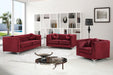 Isabelle Burgundy Velvet Loveseat - Royal Furniture & Gifts (MI) - Multi Location