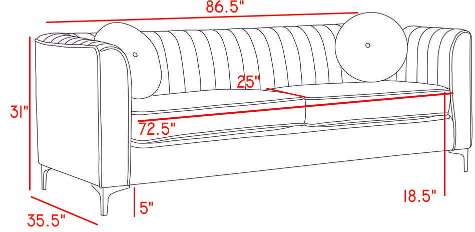 Isabelle Navy Velvet Sofa - Royal Furniture & Gifts (MI) - Multi Location