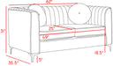 Isabelle Navy Velvet Loveseat - Royal Furniture & Gifts (MI) - Multi Location