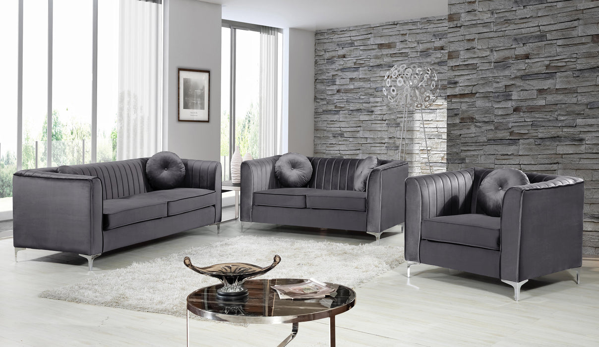 Isabelle Grey Velvet Sofa - Royal Furniture & Gifts (MI) - Multi Location