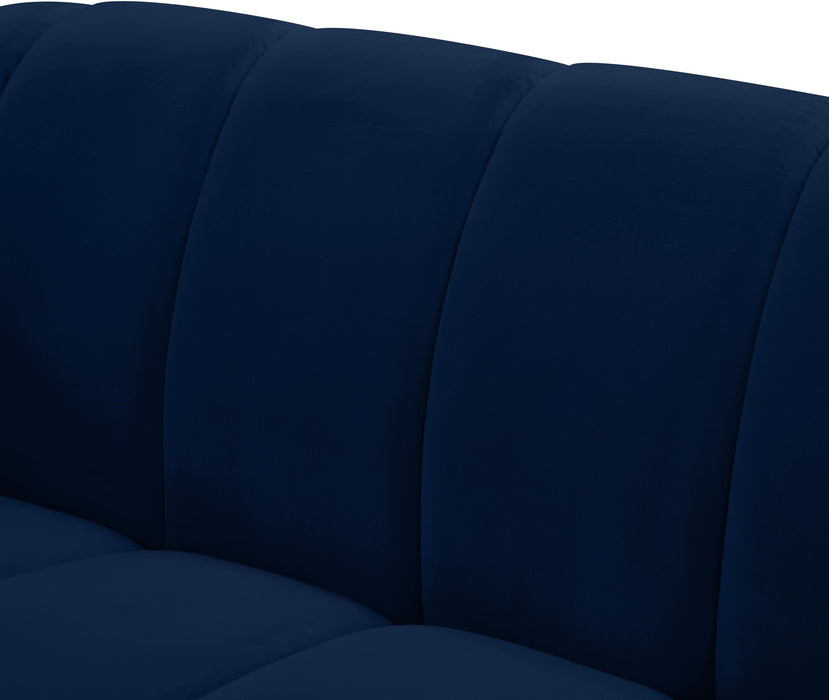 Elijah Navy Velvet Loveseat - Royal Furniture & Gifts (MI) - Multi Location