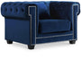 Bowery Navy Velvet Chair - Royal Furniture & Gifts (MI) - Multi Location