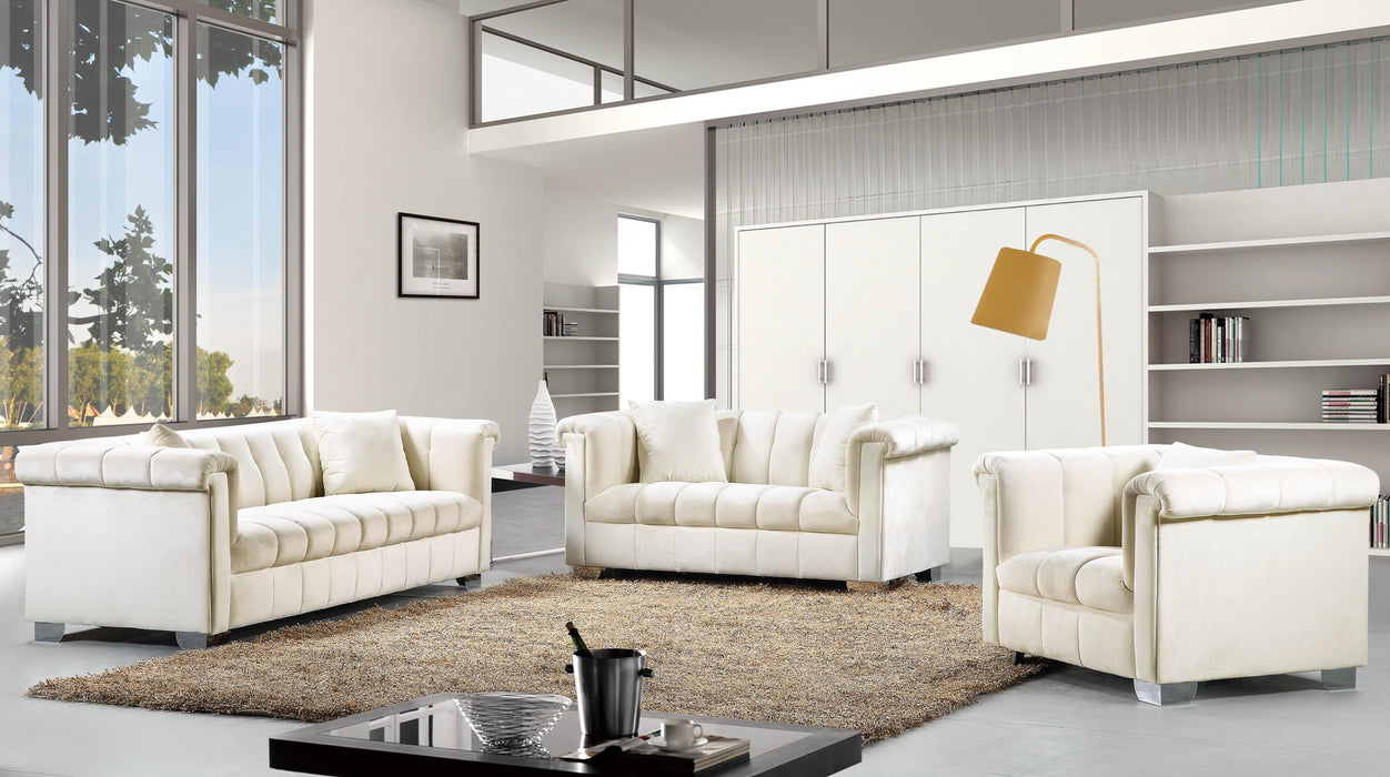 Kayla Cream Velvet Loveseat - Royal Furniture & Gifts (MI) - Multi Location