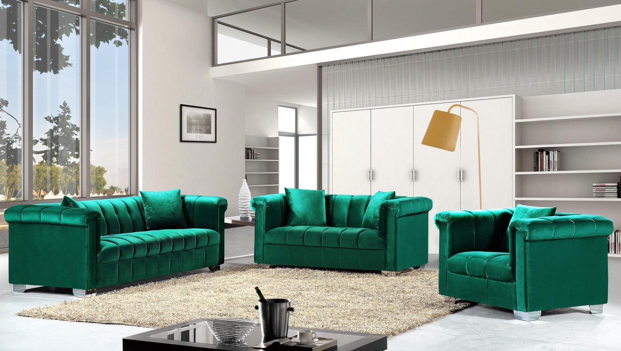 Kayla Green Velvet Loveseat - Royal Furniture & Gifts (MI) - Multi Location