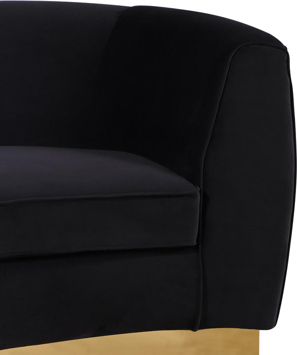 Julian Black Velvet Loveseat - Royal Furniture & Gifts (MI) - Multi Location