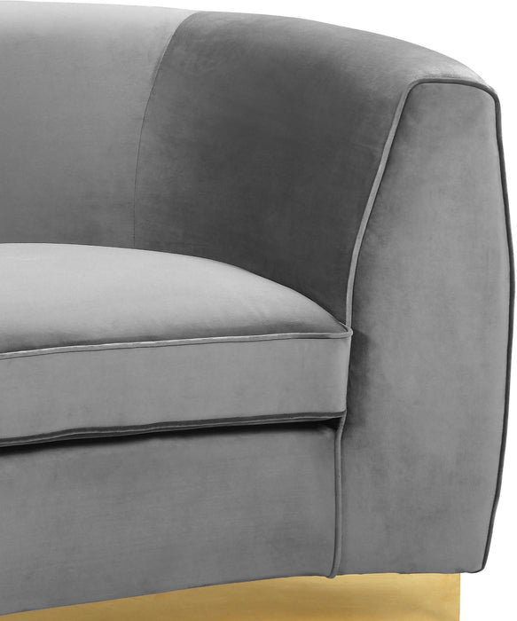 Julian Grey Velvet Loveseat - Royal Furniture & Gifts (MI) - Multi Location