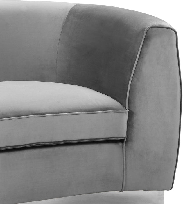 Julian Grey Velvet Sofa - Royal Furniture & Gifts (MI) - Multi Location