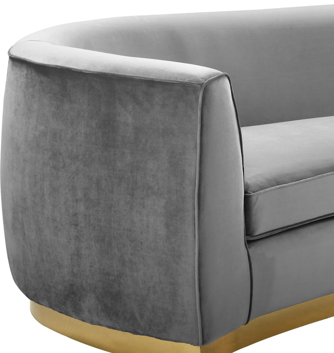 Julian Grey Velvet Sofa - Royal Furniture & Gifts (MI) - Multi Location
