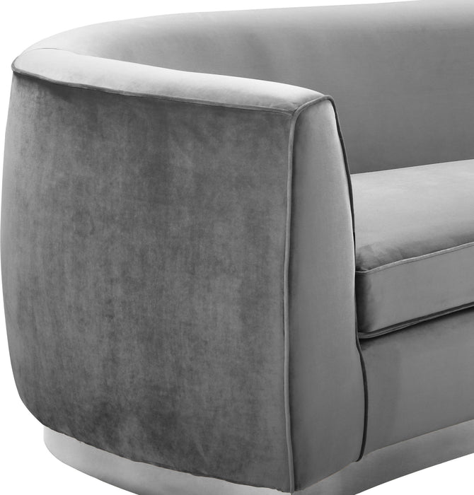 Julian Grey Velvet Sofa - Royal Furniture & Gifts (MI) - Multi Location