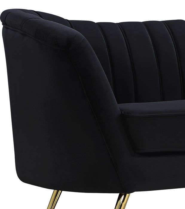 Margo Black Velvet Loveseat - Royal Furniture & Gifts (MI) - Multi Location