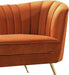 Margo Cognac Velvet Loveseat - Royal Furniture & Gifts (MI) - Multi Location