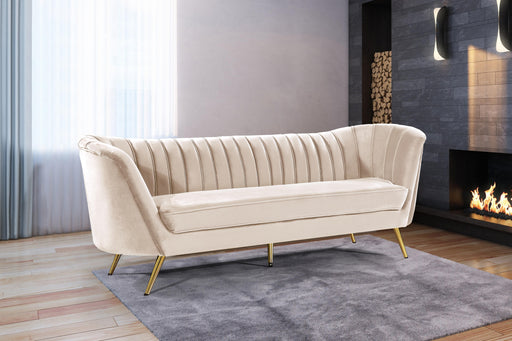 Margo Cream Velvet Sofa - Royal Furniture & Gifts (MI) - Multi Location
