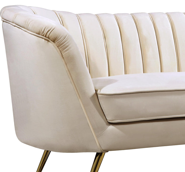 Margo Cream Velvet Loveseat - Royal Furniture & Gifts (MI) - Multi Location