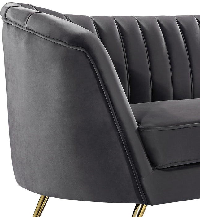 Margo Grey Velvet Loveseat - Royal Furniture & Gifts (MI) - Multi Location