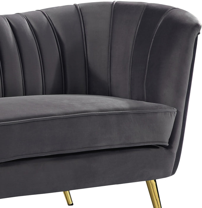 Margo Grey Velvet Loveseat - Royal Furniture & Gifts (MI) - Multi Location