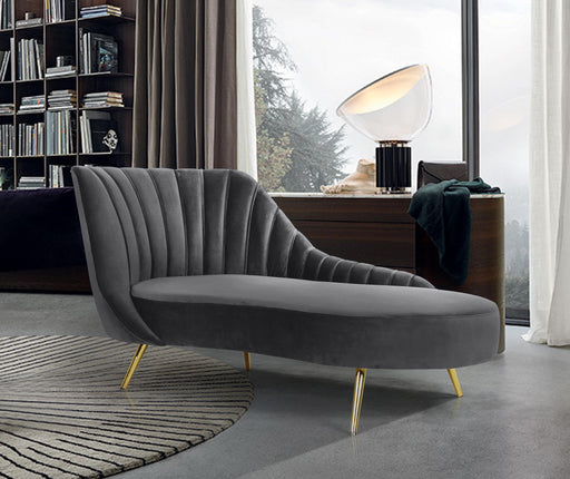 Margo Grey Velvet Chaise - Royal Furniture & Gifts (MI) - Multi Location