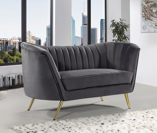 Margo Grey Velvet Loveseat - Royal Furniture & Gifts (MI) - Multi Location