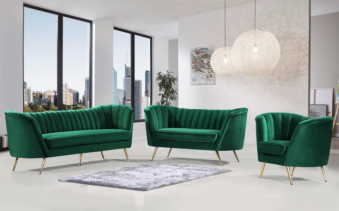 Margo Green Velvet Loveseat - Royal Furniture & Gifts (MI) - Multi Location
