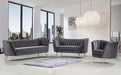 Margo Grey Velvet Loveseat - Royal Furniture & Gifts (MI) - Multi Location