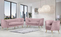 Margo Pink Velvet Loveseat - Royal Furniture & Gifts (MI) - Multi Location