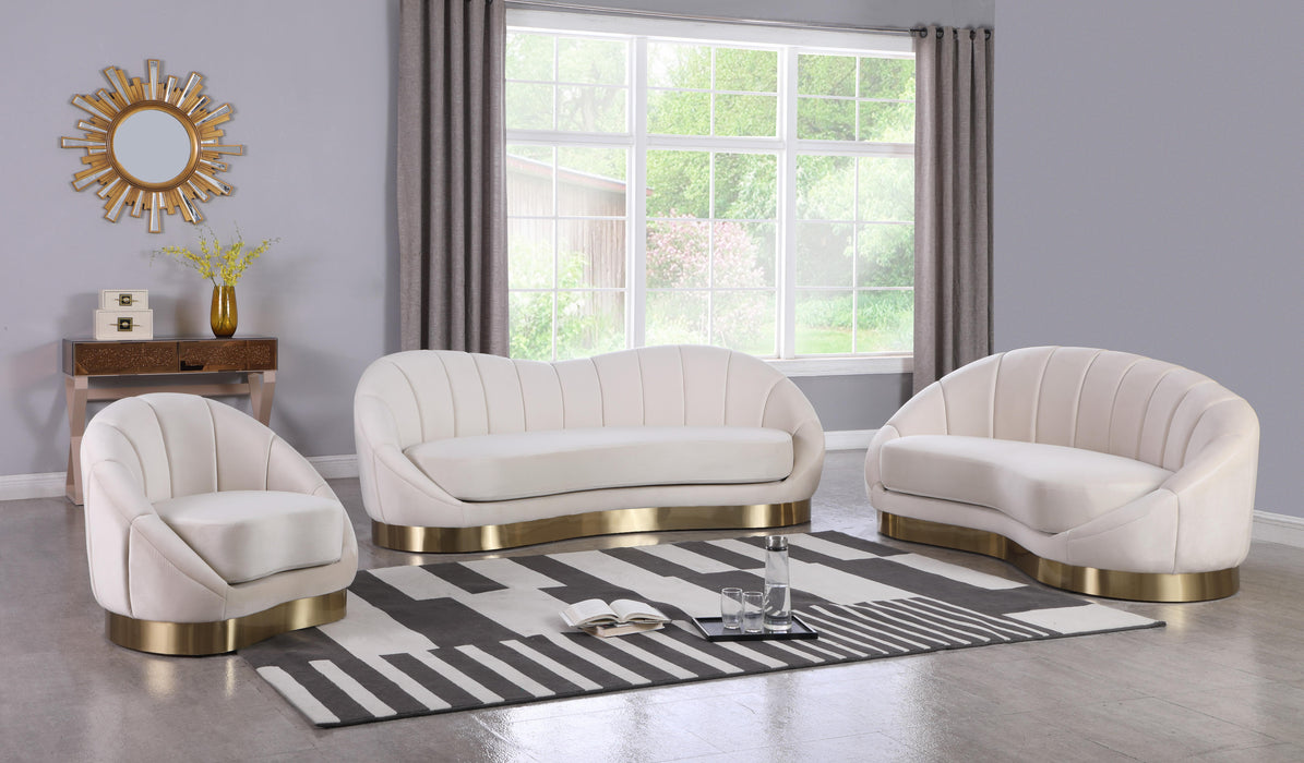 Shelly Cream Velvet Sofa - Royal Furniture & Gifts (MI) - Multi Location