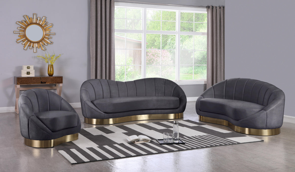 Shelly Grey Velvet Chair - Royal Furniture & Gifts (MI) - Multi Location