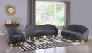 Shelly Grey Velvet Sofa - Royal Furniture & Gifts (MI) - Multi Location