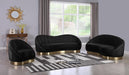 Shelly Black Velvet Sofa - Royal Furniture & Gifts (MI) - Multi Location