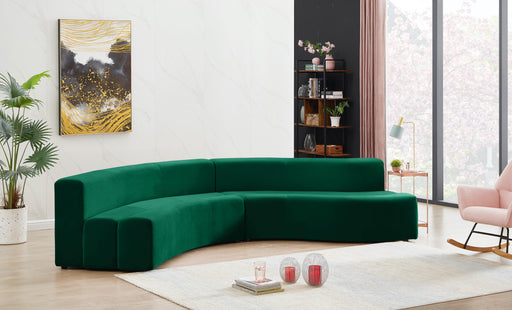Curl Green Velvet 2pc. Sectional - Royal Furniture & Gifts (MI) - Multi Location