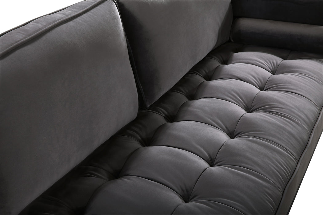 Emily Grey Velvet Loveseat - Royal Furniture & Gifts (MI) - Multi Location