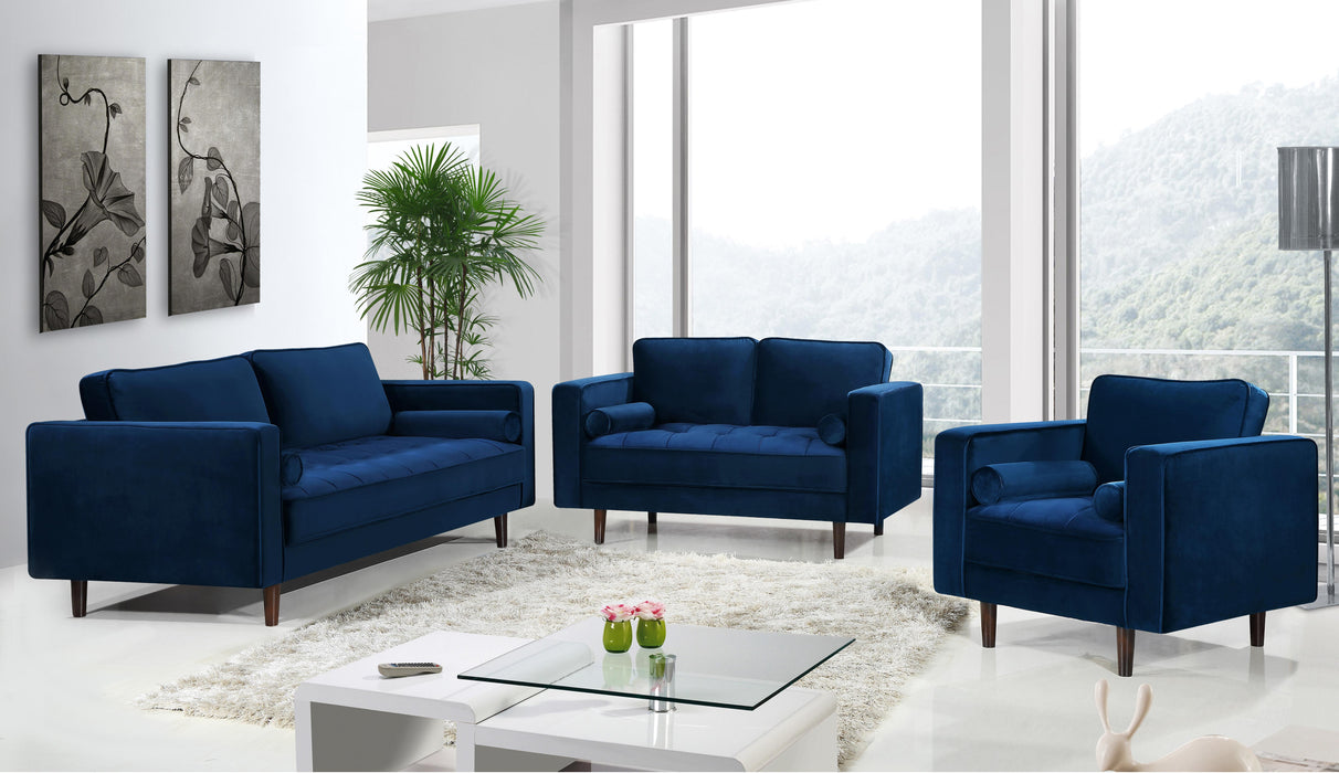 Emily Navy Velvet Sofa - Royal Furniture & Gifts (MI) - Multi Location