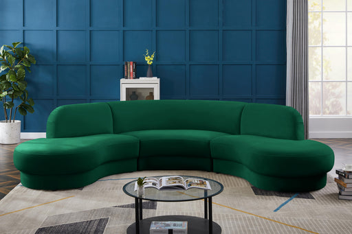 Rosa Green Velvet 3pc. Sectional (3 Boxes) - Royal Furniture & Gifts (MI) - Multi Location
