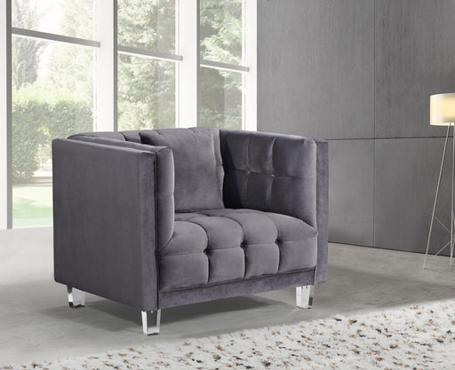 Mariel Grey Velvet Chair - Royal Furniture & Gifts (MI) - Multi Location