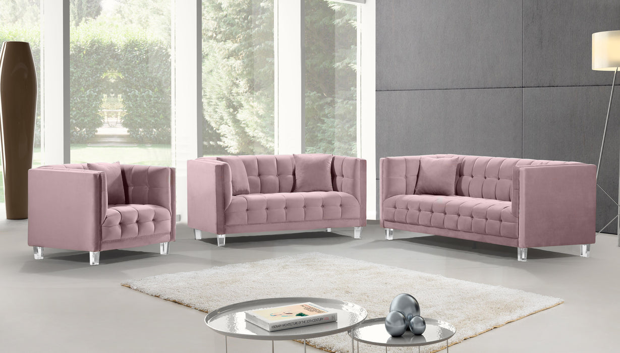 Mariel Pink Velvet Loveseat - Royal Furniture & Gifts (MI) - Multi Location