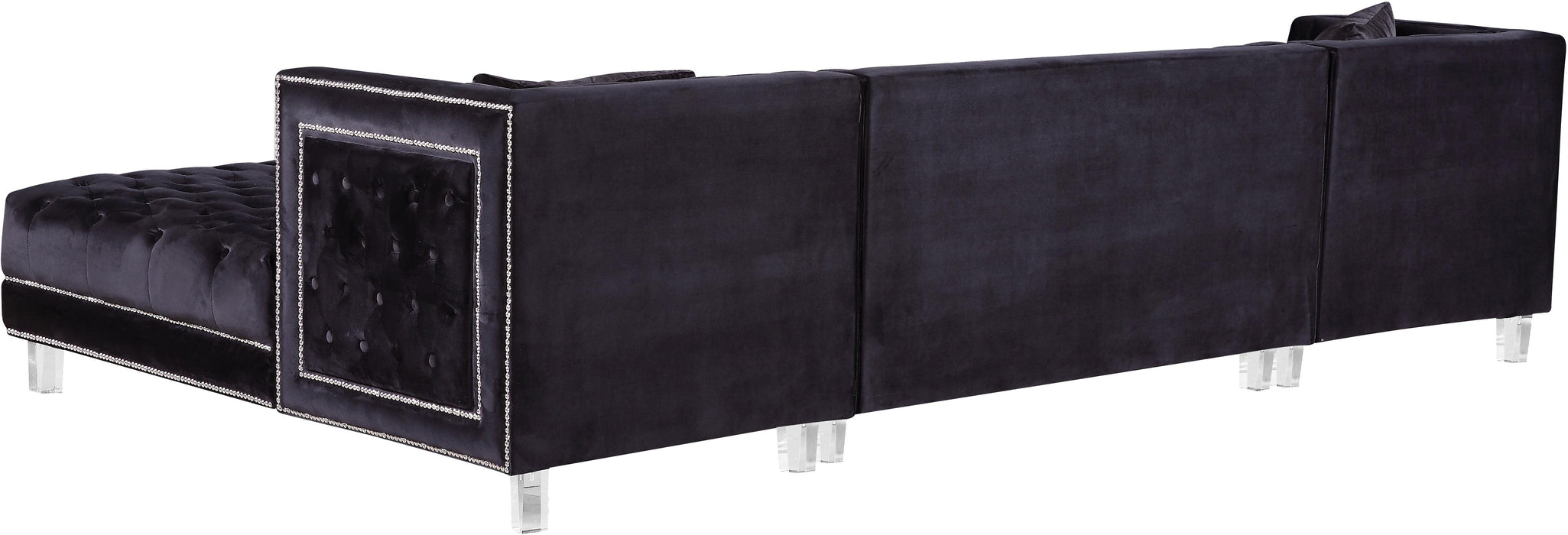 Moda Black Velvet 3pc. Sectional - Royal Furniture & Gifts (MI) - Multi Location