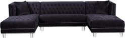 Moda Black Velvet 3pc. Sectional - Royal Furniture & Gifts (MI) - Multi Location