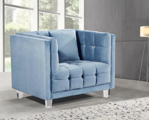 Mariel Sky Blue Velvet Chair - Royal Furniture & Gifts (MI) - Multi Location