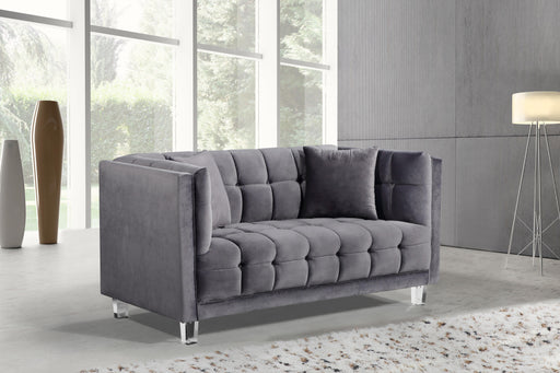 Mariel Grey Velvet Loveseat - Royal Furniture & Gifts (MI) - Multi Location