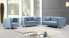 Mariel Sky Blue Velvet Loveseat - Royal Furniture & Gifts (MI) - Multi Location