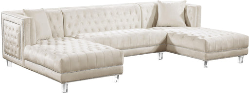 Moda Cream Velvet 3pc. Sectional - Royal Furniture & Gifts (MI) - Multi Location