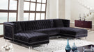 Moda Black Velvet 3pc. Sectional - Royal Furniture & Gifts (MI) - Multi Location