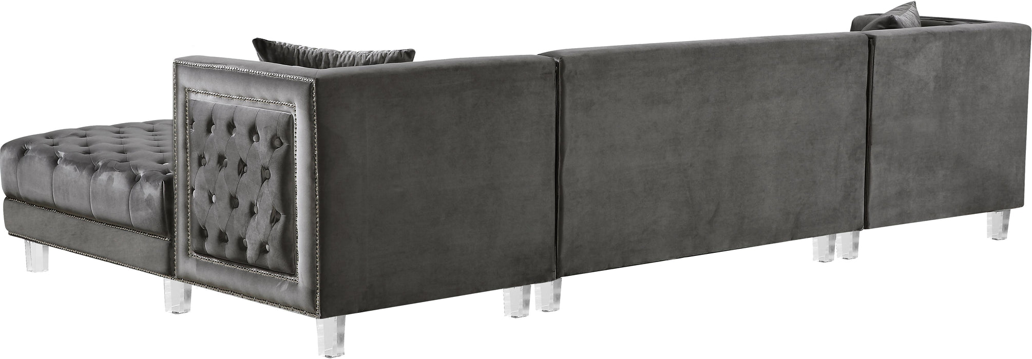 Moda Grey Velvet 3pc. Sectional - Royal Furniture & Gifts (MI) - Multi Location
