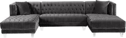 Moda Grey Velvet 3pc. Sectional - Royal Furniture & Gifts (MI) - Multi Location