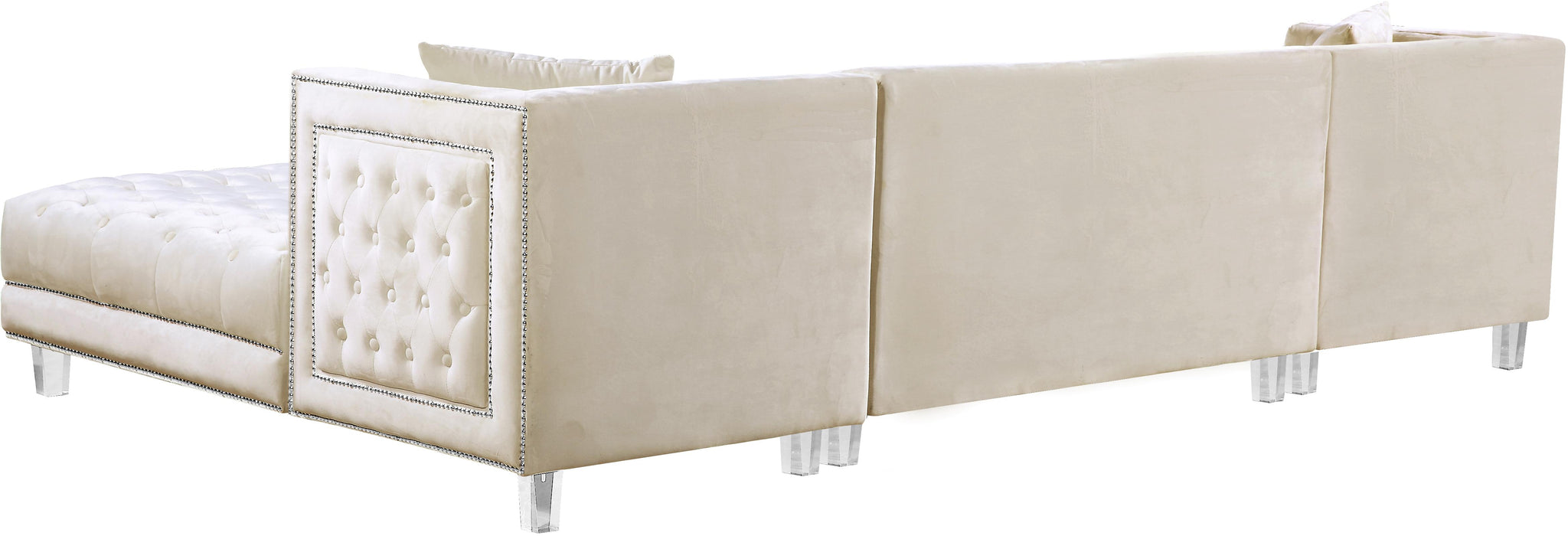 Moda Cream Velvet 3pc. Sectional - Royal Furniture & Gifts (MI) - Multi Location