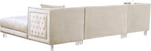 Moda Cream Velvet 3pc. Sectional - Royal Furniture & Gifts (MI) - Multi Location