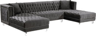 Moda Grey Velvet 3pc. Sectional - Royal Furniture & Gifts (MI) - Multi Location