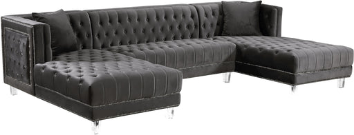 Moda Grey Velvet 3pc. Sectional - Royal Furniture & Gifts (MI) - Multi Location